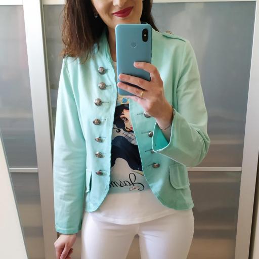 Chaqueta Militar Aguamarina [2]