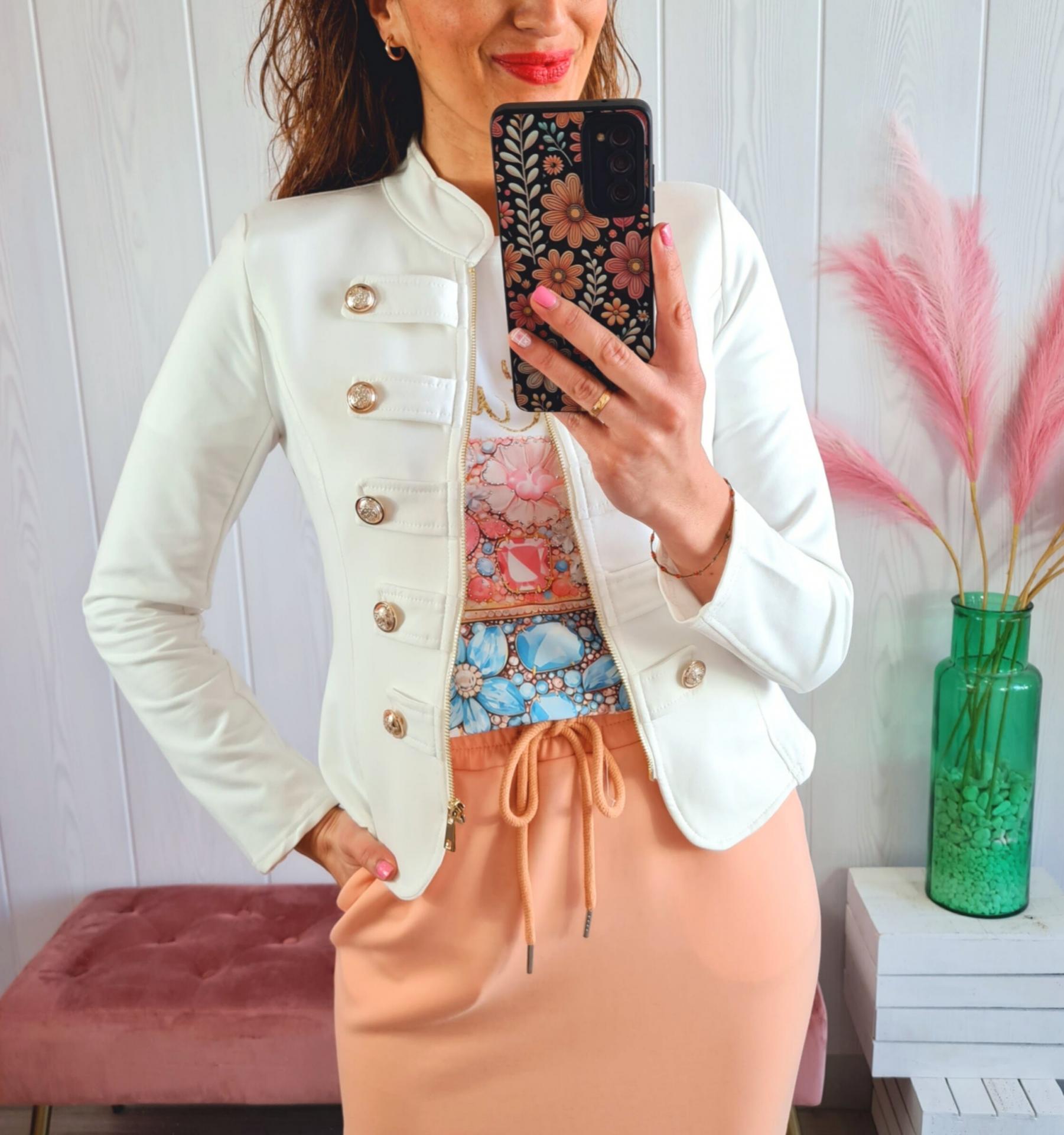 Chaqueta Militar Blanca