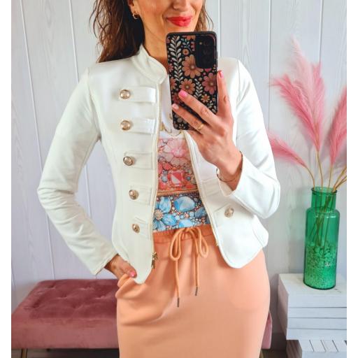 Chaqueta Militar Blanca