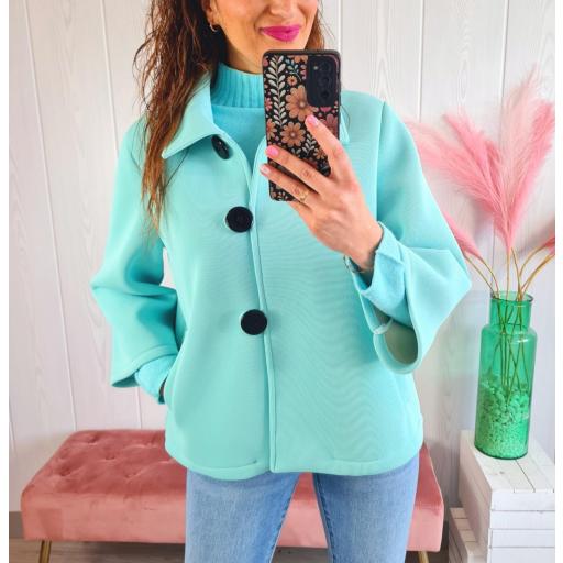 Chaqueta Neopreno Aguamarina