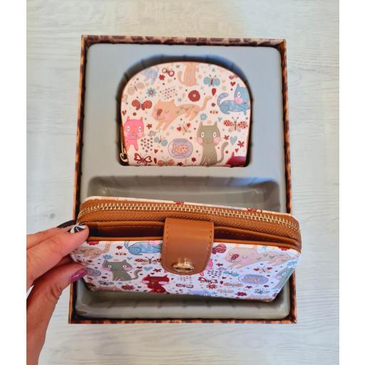 Conjunto Cartera Gatos [1]