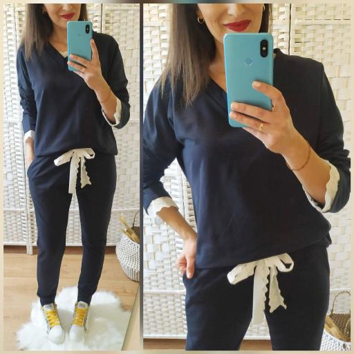 Conjunto Chándal Azul Puntilla [0]