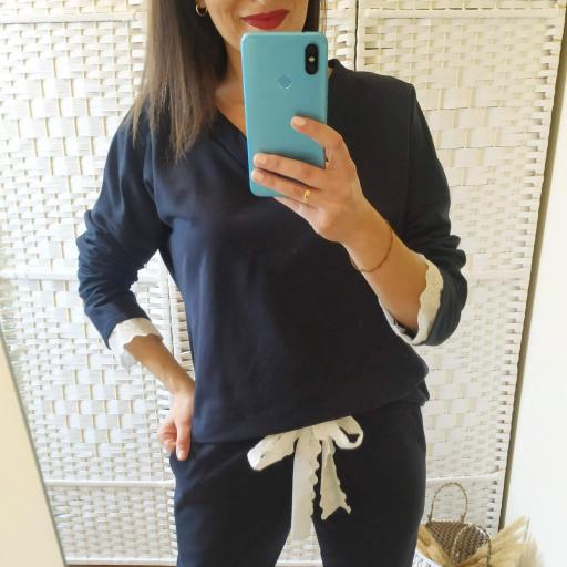 Conjunto Chándal Azul Puntilla [1]