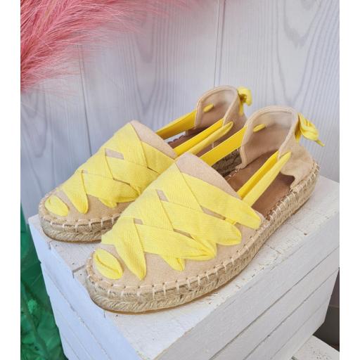 Espardeñas Cruzadas Amarillas [0]