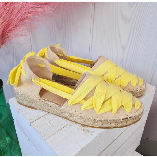 Espardeñas Cruzadas Amarillas [3]