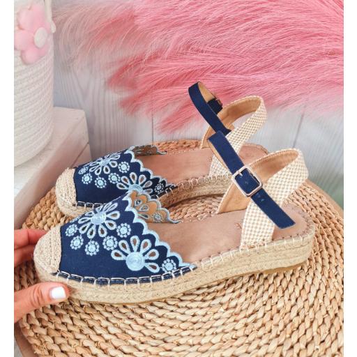 Espardeñas Azules Bordadas [0]