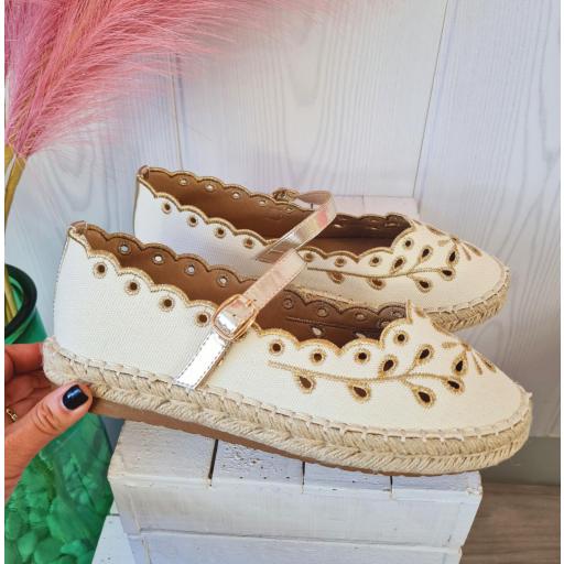 Espardeñas Bordadas Golden [0]