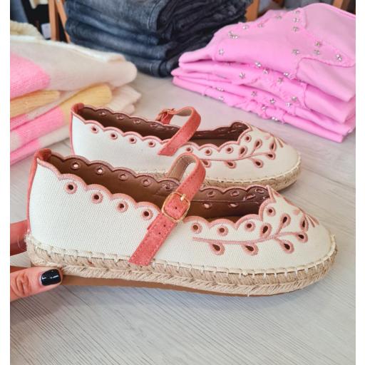 Espardeñas Bordadas Rosas [0]