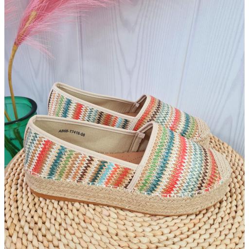 Espardeñas Multicolor Beige [1]