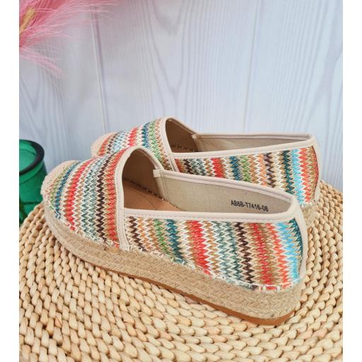 Espardeñas Multicolor Beige [2]