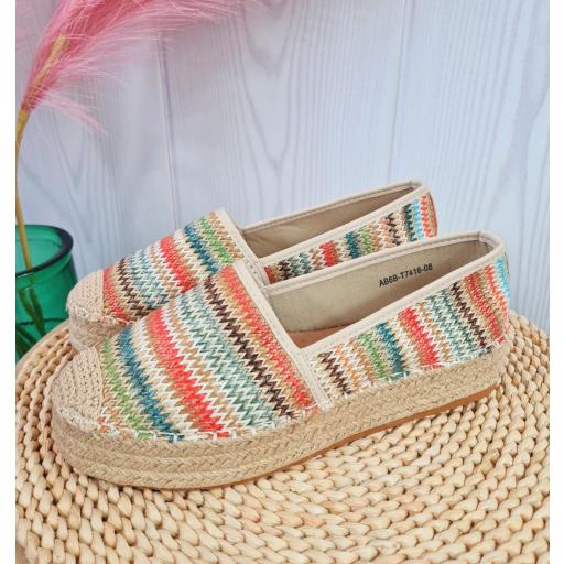 Espardeñas Multicolor Beige [3]