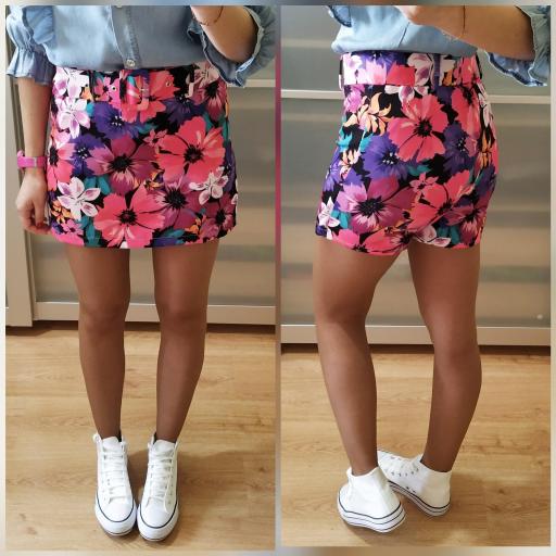 Falda-Pantalón Floral [0]