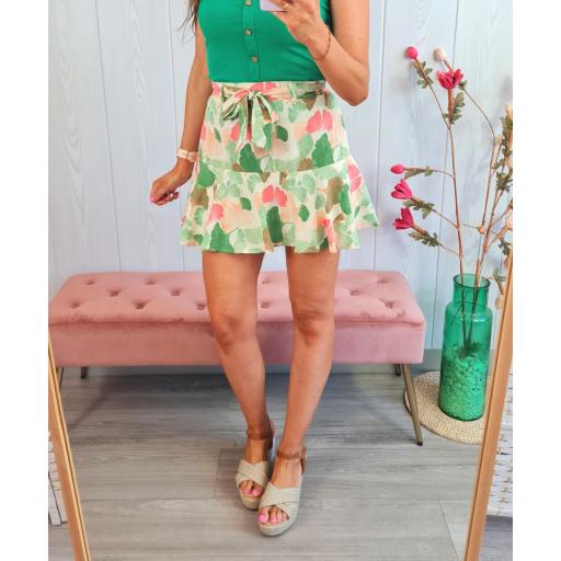 Falda-Pantalón Hojas Verdes [3]