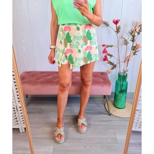 Falda-Pantalón Hojas Verdes [3]