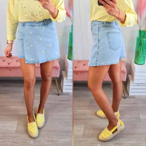 Falda-Pantalón Margaritas [0]