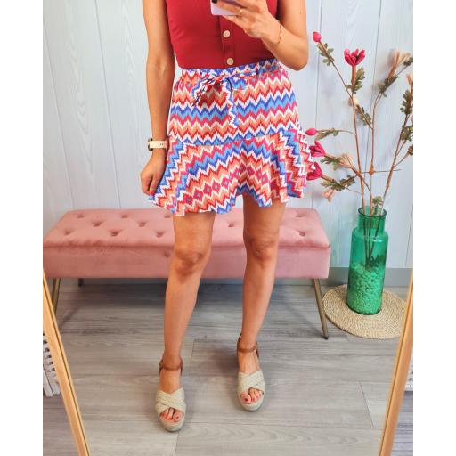Falda-Pantalón Zig-Zag Burdeos [1]