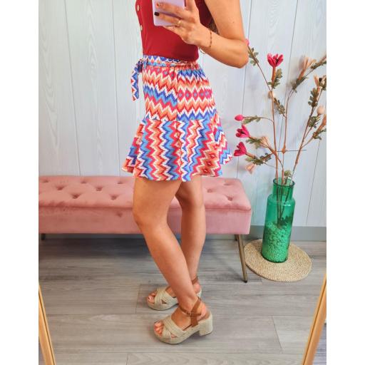 Falda-Pantalón Zig-Zag Burdeos [2]