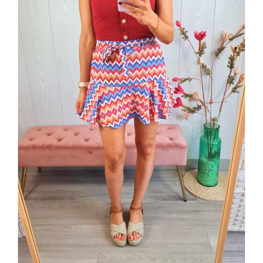 Falda-Pantalón Zig-Zag Burdeos [3]