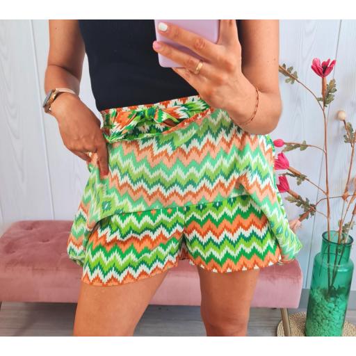 Falda-Pantalón Zig-Zag Verde [1]