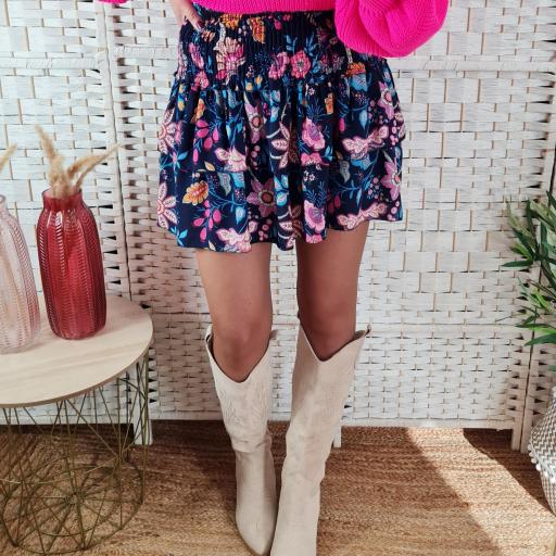 Falda Floral Fucsia [2]