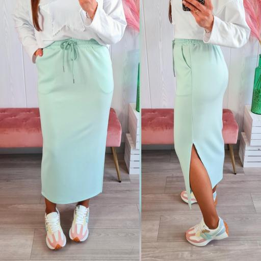 Falda Larga Aguamarina [0]