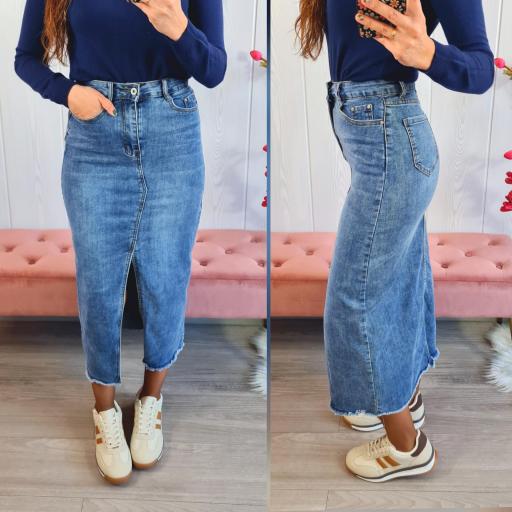 Falda Midi Vaquera [1]