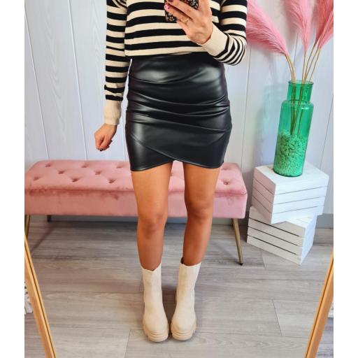 Falda Polipiel Negra [1]