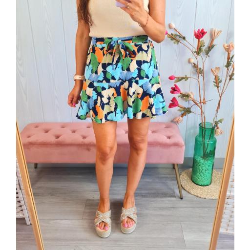 Falda-Pantalón Hojas Azules [2]