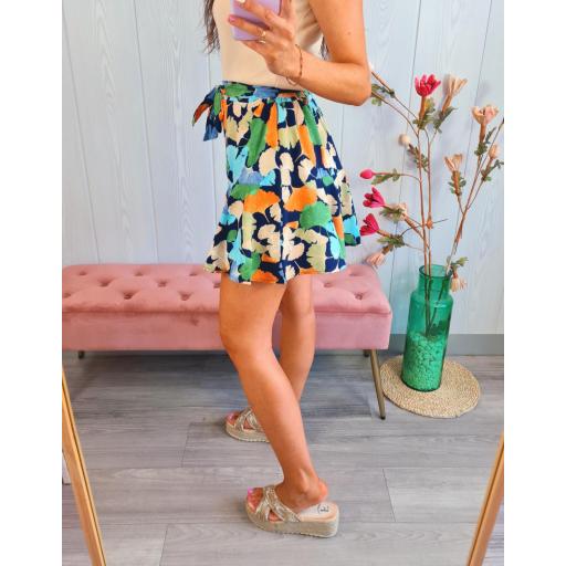 Falda-Pantalón Hojas Azules [3]