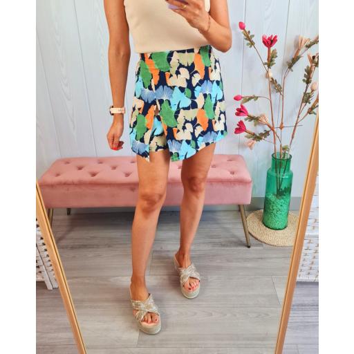 Falda-Pantalón Hojas Azules [3]