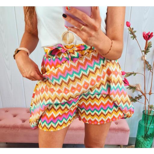 Falda-Pantalón Zig-Zag Mostaza [1]