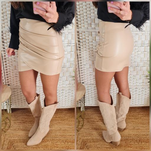 Falda Polipiel Beige [0]