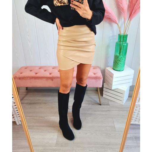 Falda Polipiel Beige [1]