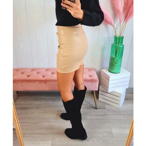 Falda Polipiel Beige [2]