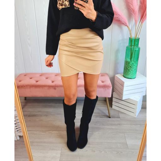 Falda Polipiel Beige [3]