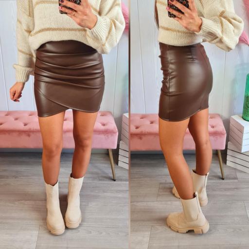 Falda Polipiel Chocolate [0]