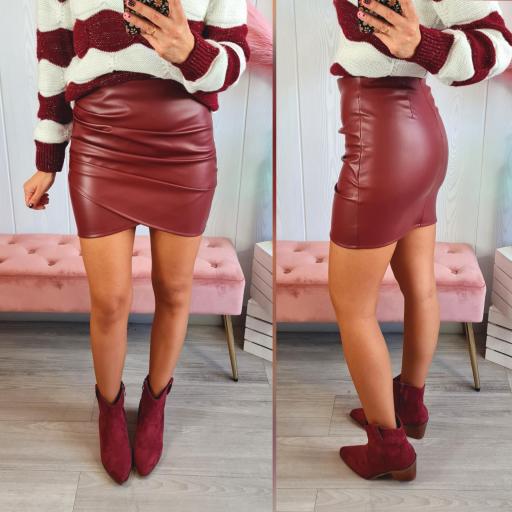 Falda Polipiel Granate [0]