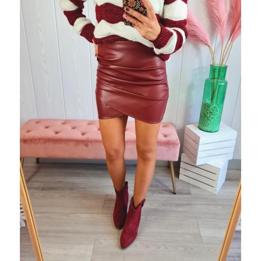 Falda Polipiel Granate [1]