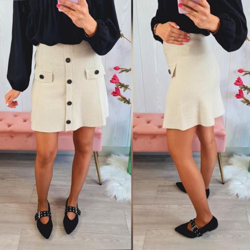 Falda Punto Beige [0]