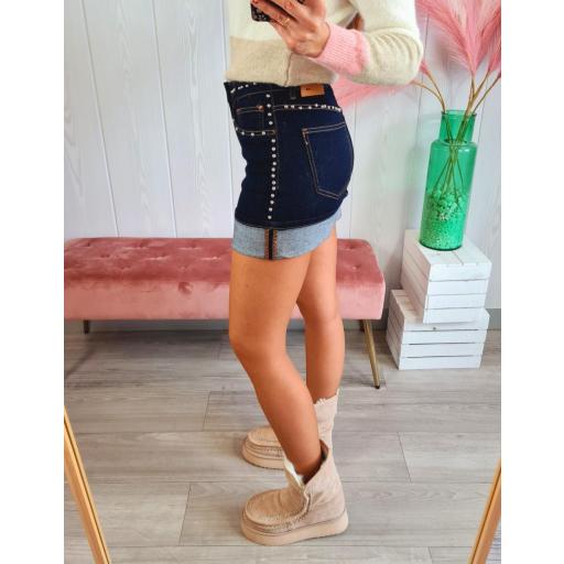 Falda Vaquera Tachas [3]