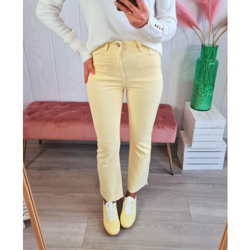 Jeans Amarillos Margaritas [3]