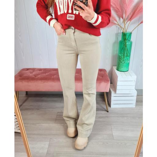 Jeans Aurora Beige Campana [1]