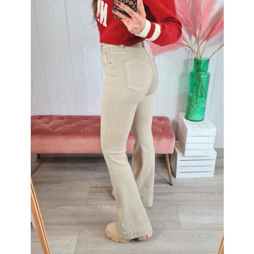 Jeans Aurora Beige Campana [2]