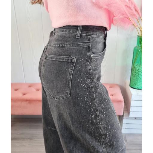 Jeans Balloon Gris Brillantes [1]