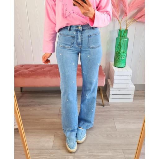Jeans Corazones Blancos [3]