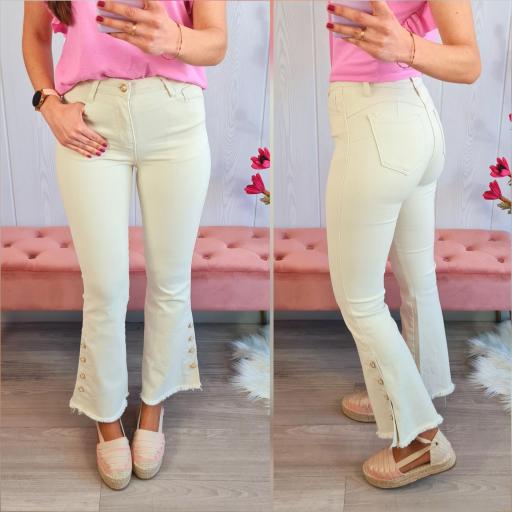 Jeans Flare Beige