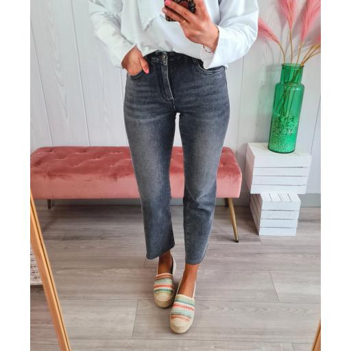 Jeans Flare Gris Faja [1]
