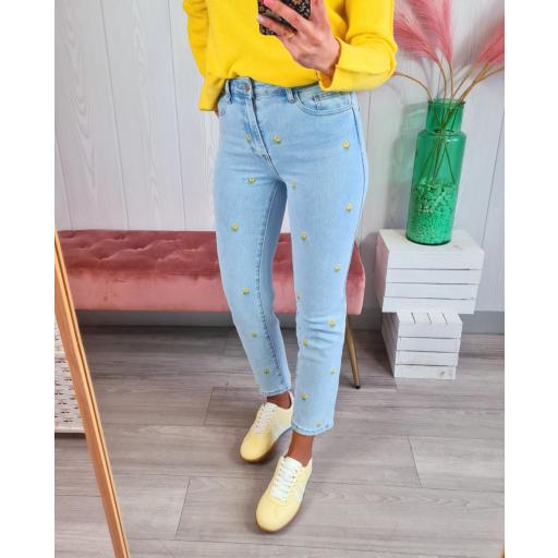 Jeans Flores Amarillas [2]