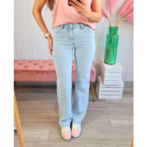 Jeans Flores Rosas [3]
