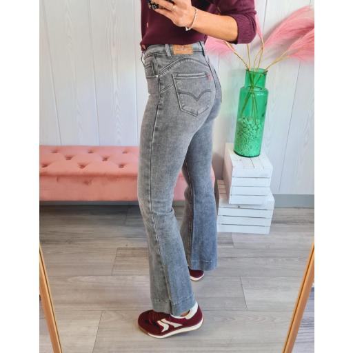 Jeans Gris Campana Faja [2]